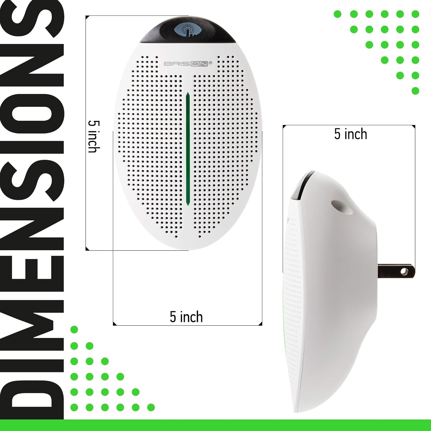 BRISON Ultrasonic Pest Repeller Plug in - Human Electronic Pet Safe Device - Eco-Friendly Electromagnetic Waves Ultrasound Control - Repellent for Mice Rats Mosquitos Spiders Rodents Insects 1 Pack: Garden & Outdoor