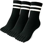 ss soxsense Toe Socks Crew Men and Women Athletic Running Premium Cotton Five Finger Socks Barefoot Socks Quarter