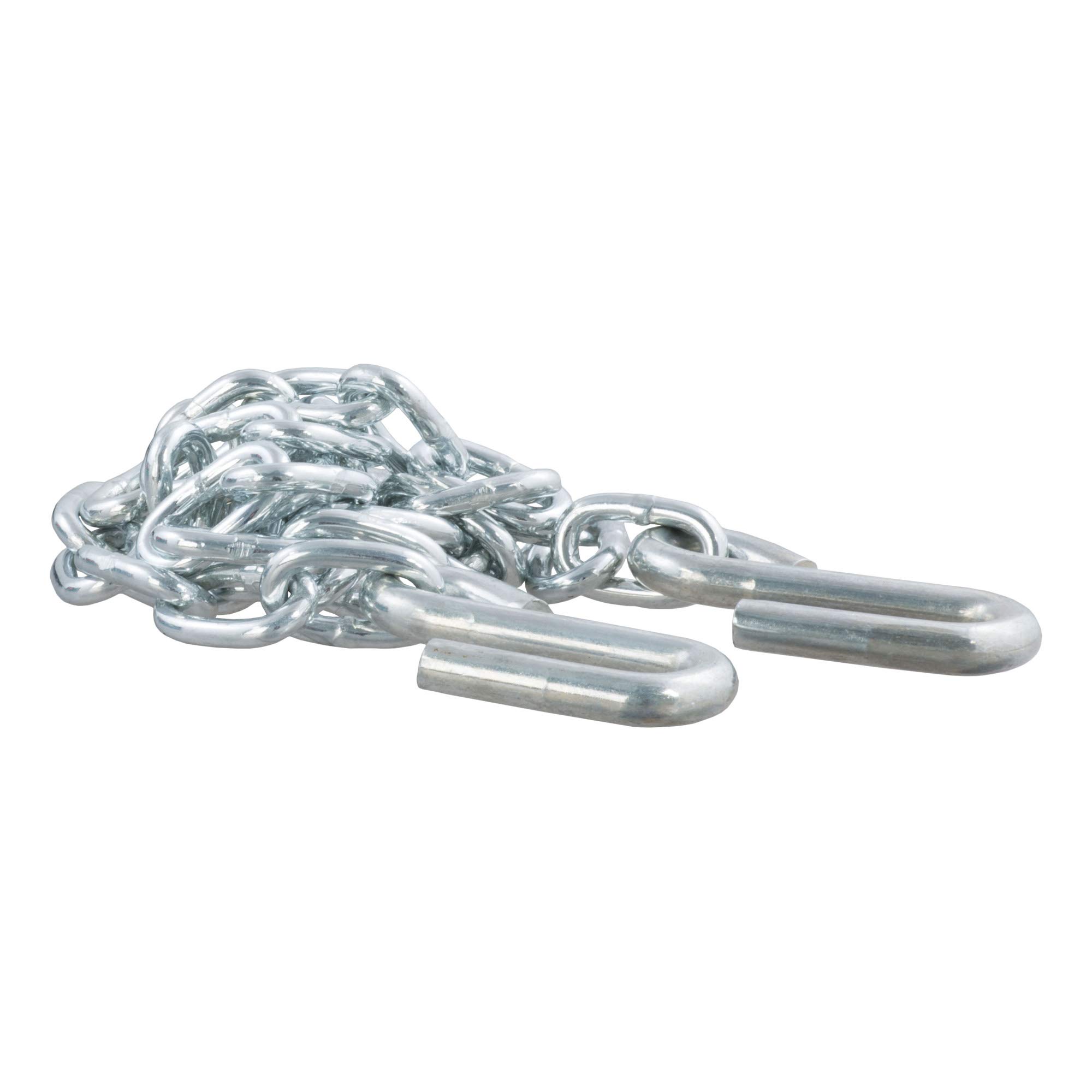 Photo 1 of CURT 80010 48-Inch Trailer Safety Chain with 3/8-In S-Hooks, 2,000 lbs Break Strength