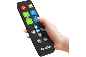 EZclicker Hisense TV Remote | Big Button Universal TV Remote Control for All Hisense ONLY (Black) Simplified and Easy to Use 