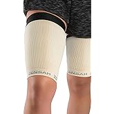 Zensah Thigh Compression Sleeve - Support for Pulled Hamstring, Quad Strain, Groin Compression Wrap for Men and Women