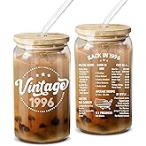 NewEleven 30th Birthday Gifts For Her Women - 30th Birthday Decorations For Woman - 30 Year Old Gifts Idea For Friends, Sister - 16 Oz Coffee Glass