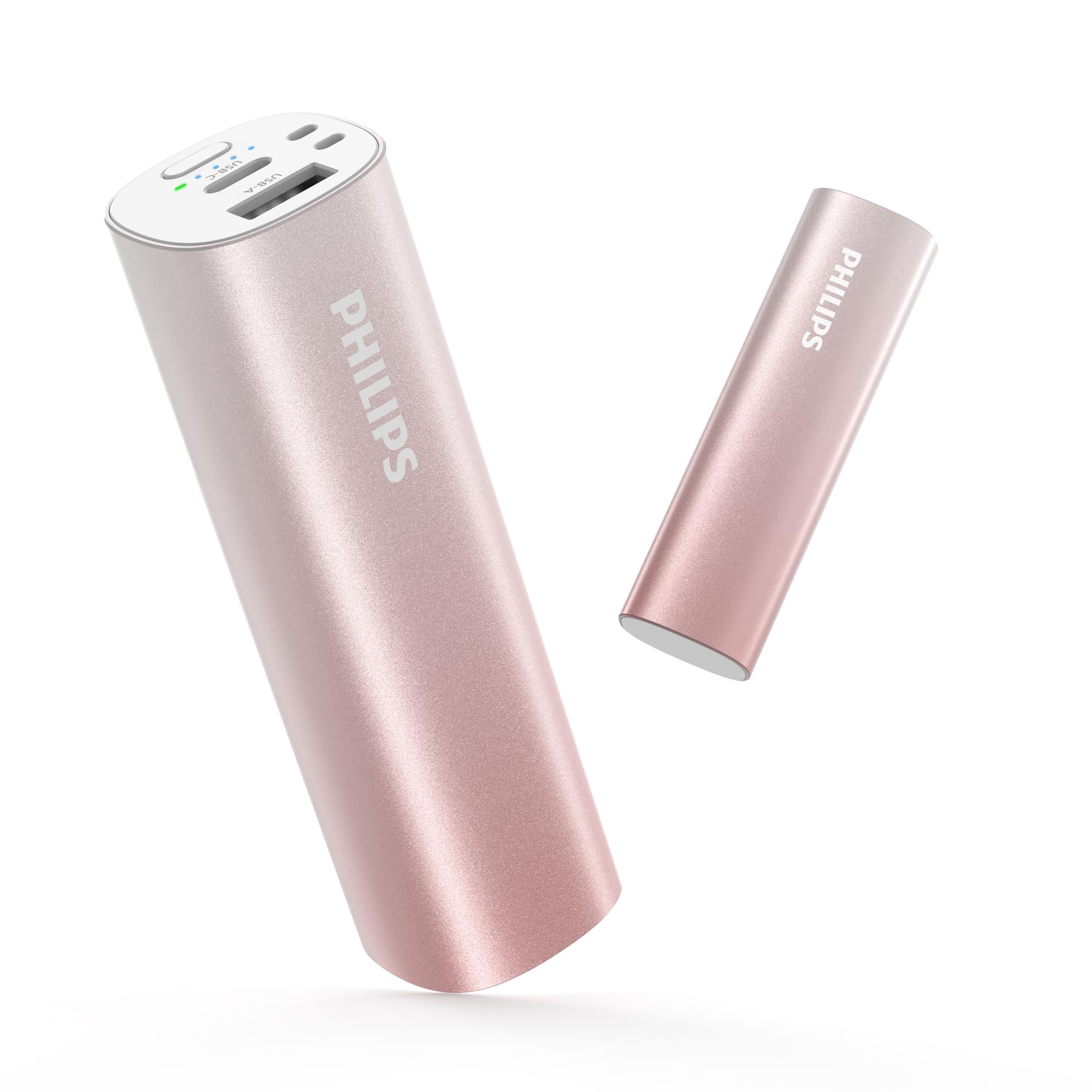 Philips(フィリップス) 充電式カイロ 2個セット 360°全方位発熱 / 3秒速暖 / 2段階温度調節 小型 軽量 usb カイロ 10000mAh モバイルバッテリー機能 電気ハンドウォーマー 携帯便利 USB充電式 寒さ対策/省エネ/PSE認証済 防寒グッズ プレゼント ピンク D
