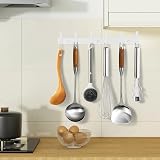 AUXHCYL Coat Hooks Wall Mounted 2 Sets 6 Hooks Rust-Proof White view 4