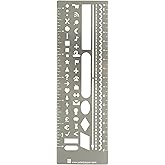 Metal Stencil Bookmark for Bullet Journals, Hardcover