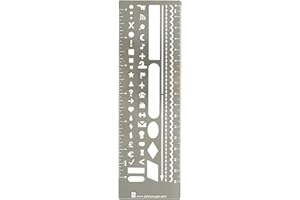 Metal Stencil Bookmark for Bullet Journals, Hardcover