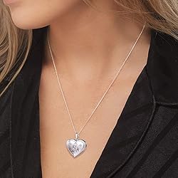 U7 Locket Necklace That Holds Pictures Platinum