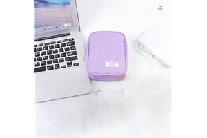 1pcs Digital Tech Organizer Case USB-C/Lightning/USB-A Ports, Compact Travel-Friendly Multi-Color Storage For Chargers Cables