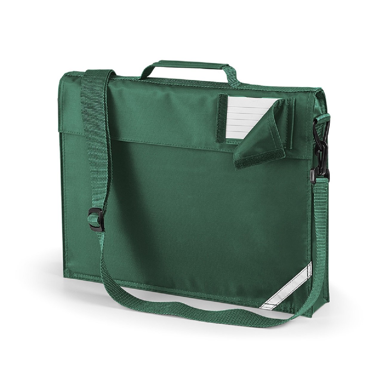 Quadrajunior book bag with strap in bottle green