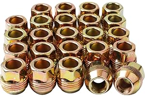 REEAUTO Set of 24, M14x1.5 OEM Factory Wheel Lug Nuts Replacement for Sliverado Sierra 1500 Yukon Avalanche Suburban Express 1500 C1500 K1500 Escalade Traverse Yukon 14mmx1.5 Studs with 6 Lug or 5 Lug Wheel