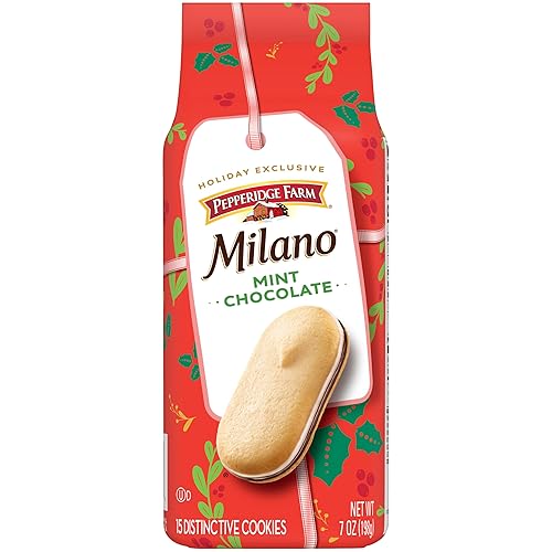 Pepperidge Farm Milano Mint Chocolate Cookies, 7 OZ Bag (15 Cookies)