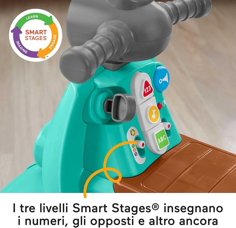 Ridi e Impara Smart Stages Scooter cavalcabile, multilingue