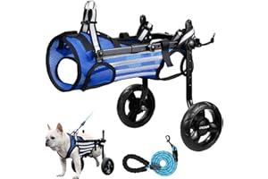 Lokshun Dog Wheelchair for Back Legs Large Wheelchair for Dogs with Disabled Hind Legs Walking Adjustable Dog Carts with Wheels - Medium