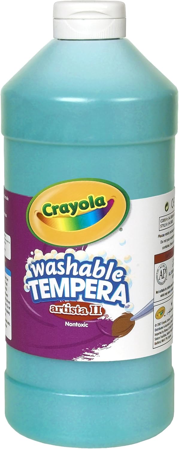 Crayola Tempera Paint, Turquoise, 32 Ounces, Washable Kids Paint