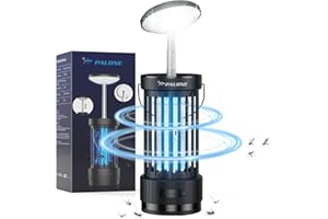 PALONE Bug Zapper, 4000mAh Electric Bug Zapper with LED Light, Retractable Fly Zapper with 3 Levels of Lighting Intensity Use