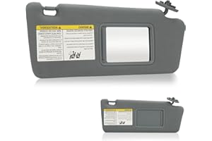 HKPARTS Right Passenger Side Sun Visor SunVisor Without Light for Toyota Tacoma 2005-2012 74310-04081-E0 (Gray)