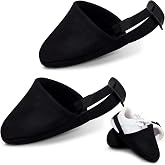 Zhanmai Bowling Shoe Slide, 2 Pack/ 1 Pair Adjustable Sole Cover Sock with Elastic Band Fit Most Shoes Bowling Accessories for Men Women Playing Ball Dancing, L, Black