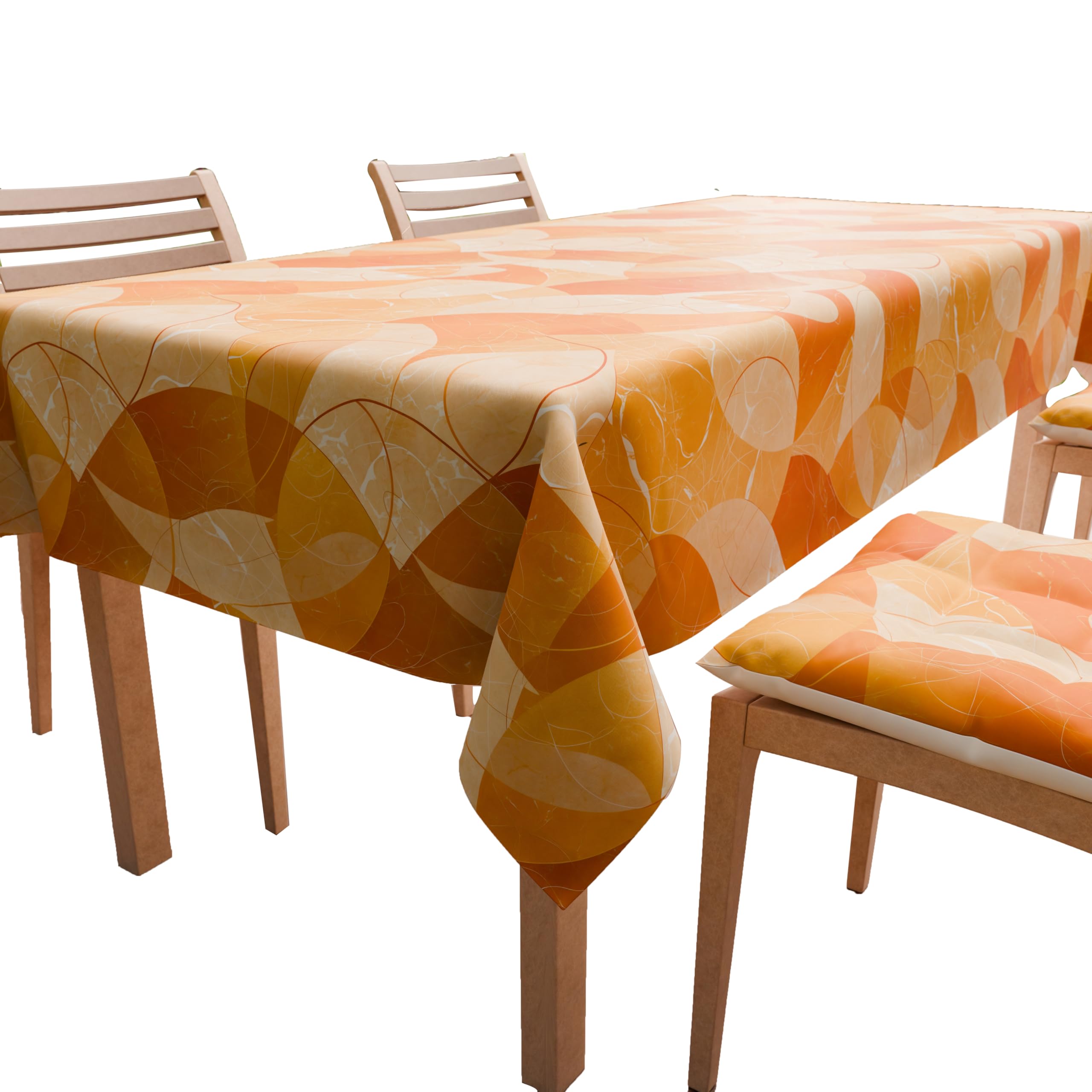 PETTI Artigiani Italiani - Table Cloth, Table Cloth, Kitchen Tablecloth in Cotton Design Lidia Orange X24 Seats (140 x 450 cm) 100% Made in Italy