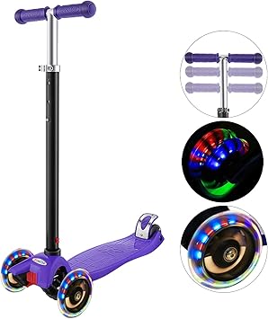 patinete tres ruedas con luces
