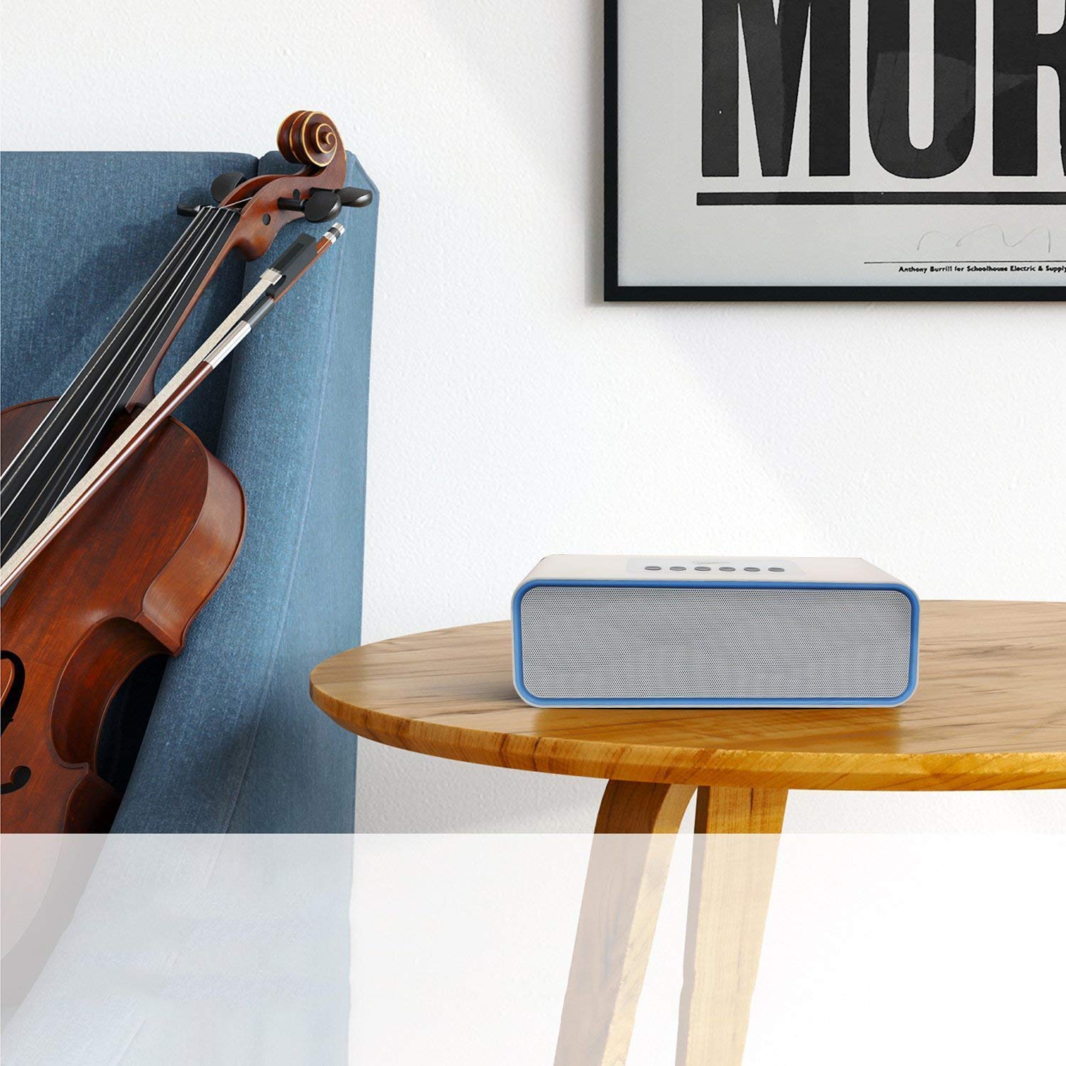 Portable Wireless Bluetooth Speakers,XPLUS All-in-1 Portable HIFI V4.0 Wireless Bluetooth Speakers,Hands-Free Speakerphone with Mic,Support TF Card for Smartphones and All Audio Enabled Devices (White)