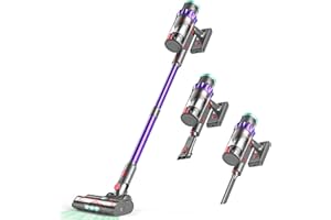 PINICO Cordless Vacuum Cleaner, 550W 48kPa 60 Mins Runtime Vacuum Cleaners for Home, Stick Vacuum with Intelligent Display, Rechargeable Battery and Anti-Tangle Brush, Perfect for Pet Hair/Carpet/Floors