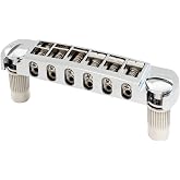 Musiclily Pro BW001 52.5mm Tune-o-matic Wraparound Bridge Tailpiece Chrome | 2-1/16 inch String Spacing, Pigtail Style Adjustable, for Epiphone LP SG Style Electric Guitar