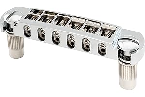 Musiclily Pro 52.5mm (2-1/16 inch) Pigtail Style Tune-O-Matic Adjustable Wraparound Bridge Tailpiece for Epiphone Les Paul SG Style Electric Guitar, Chrome