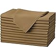 Talvania Cloth Dinner Napkins - 12 Pack Luxuriously Soft & Hotel Quality Cotton Napkin, Brilliant Fabric Napkins (18” X 18”) Perfect for Events, Hotel & Home Use (Chocolate)