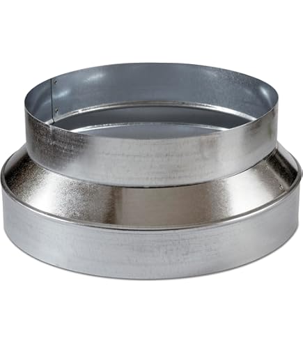 PATIKIL 6 Inch To 4 Inch Duct Reducer, Galvanized Steel Air Ducting