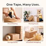 Wolf Tapes Heavy-Duty Packaging Tape 48mm x 66m Pack of 6 Clear view 7