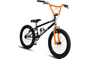 Bicicleta Aro 20 BMX Pro-X Série 1 Freestyle Preto e Laranja