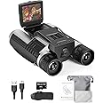 2" LCD Display Digital Binoculars with Camera 12x32 5MP Take Pictures Video Telescope for Watching Bird Football Game Sports Concert with 16GB Memery Card Strap & Pouch
