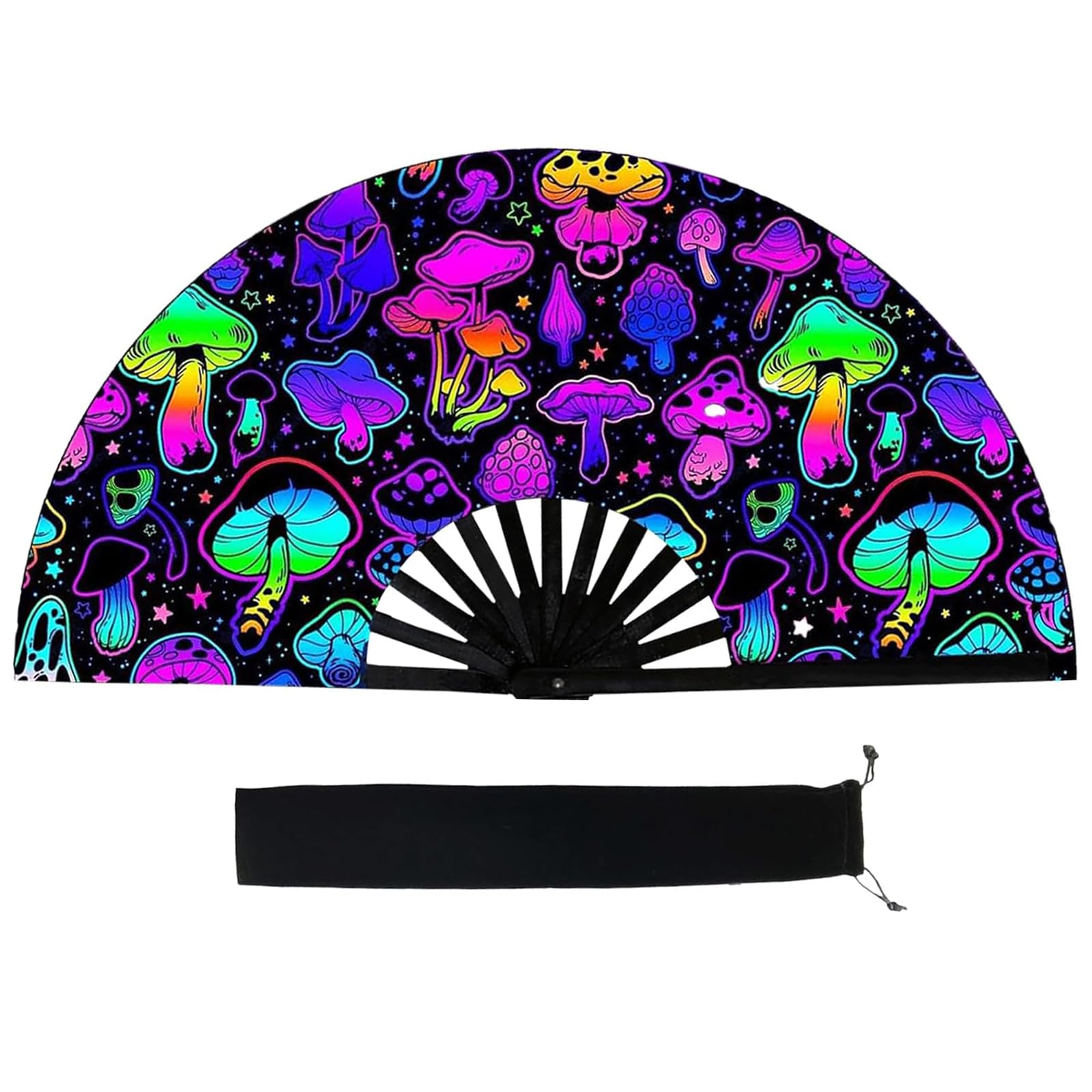 Photo 1 of  2 Whalemon Folding Hand Clack Rave Fan,Boots On The Ground Hand Fan for Women Foldable,Large Fans for Line Dancing, Music Festivals, Burlesque,Halloween, Disco Party and Home Decoration