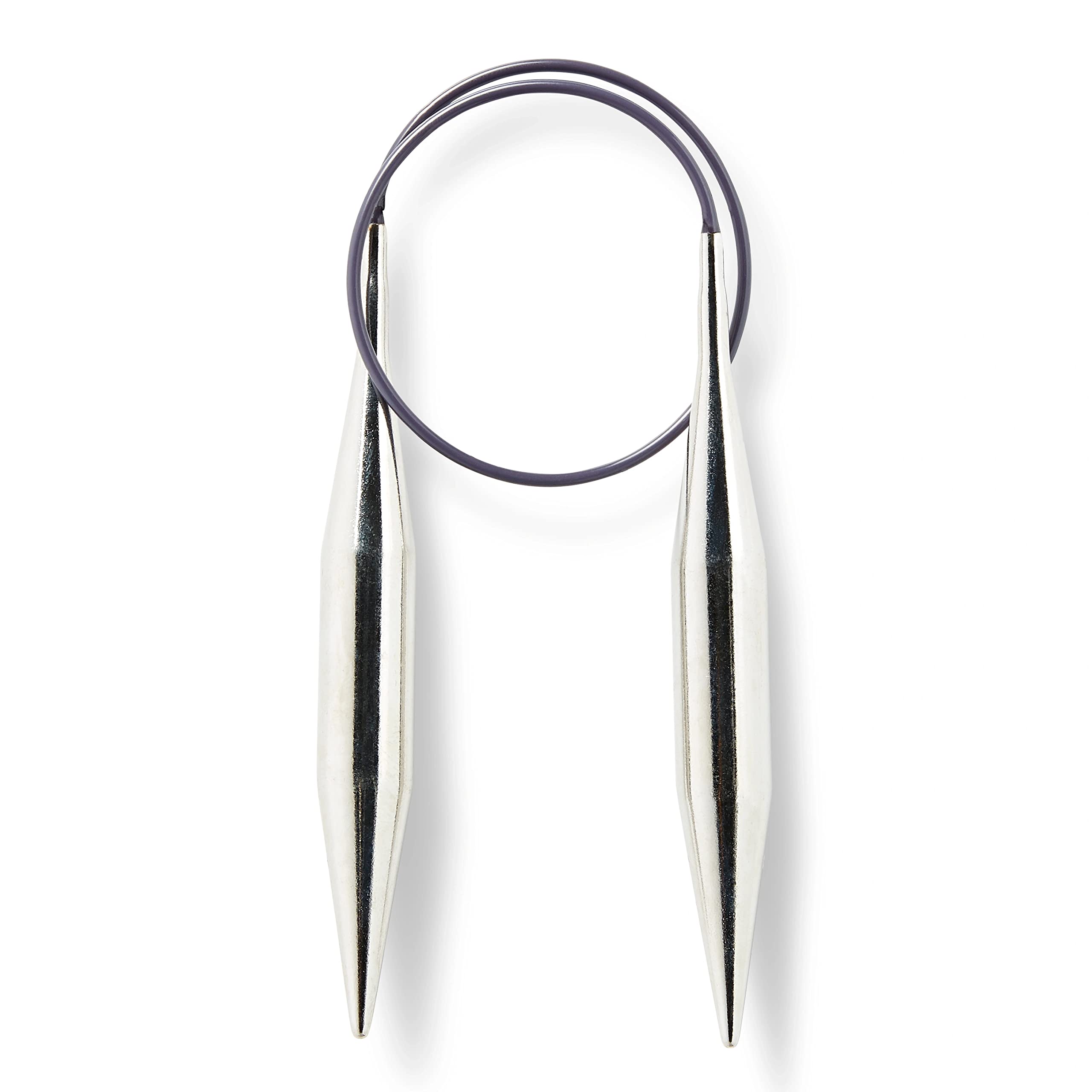 Circular Knitting pins Brass 40 cm 12.00 mm Silver col