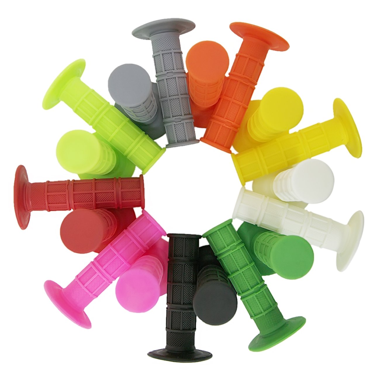 7/8" Practical Motorcycle Hand Grips Dirt Bike Motocross Gel Handlebar 2Pc- Red