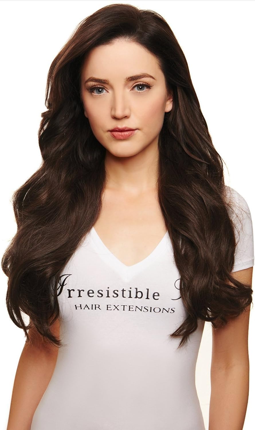 IRRESISTIBLE ME Clip in Human Hair Extensions Medium Brown (Color #4) - 100% Remy (Remi) Straight Clip ins Extension – Clips Pieces Full Head Set – Weight (Grams) and Length (Inch) (#4-20"-200g)