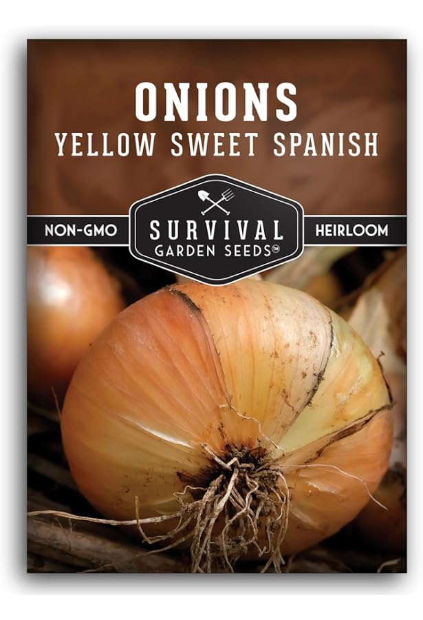 Sweet Vidalia Onion Seeds - Heirloom Non-GMO, Yellow Granex, USA Grown