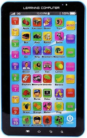 Toydirect P1000 Kids Educational Learning Tablet Toy (Blue)