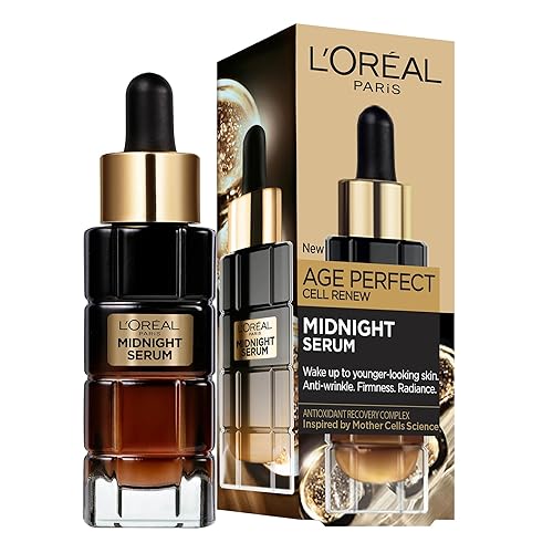 L'Oreal Paris Cell Renew Midnight Serum, Age Perfect, Anti-Oxidant Recovery Complex Night Serum, Targets Wrinkles, Firmness & Radiance for Rejuvenated Skin, 30ml