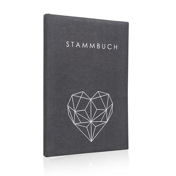 Hochzeitideal Stammbuch der Familie Geometric grau