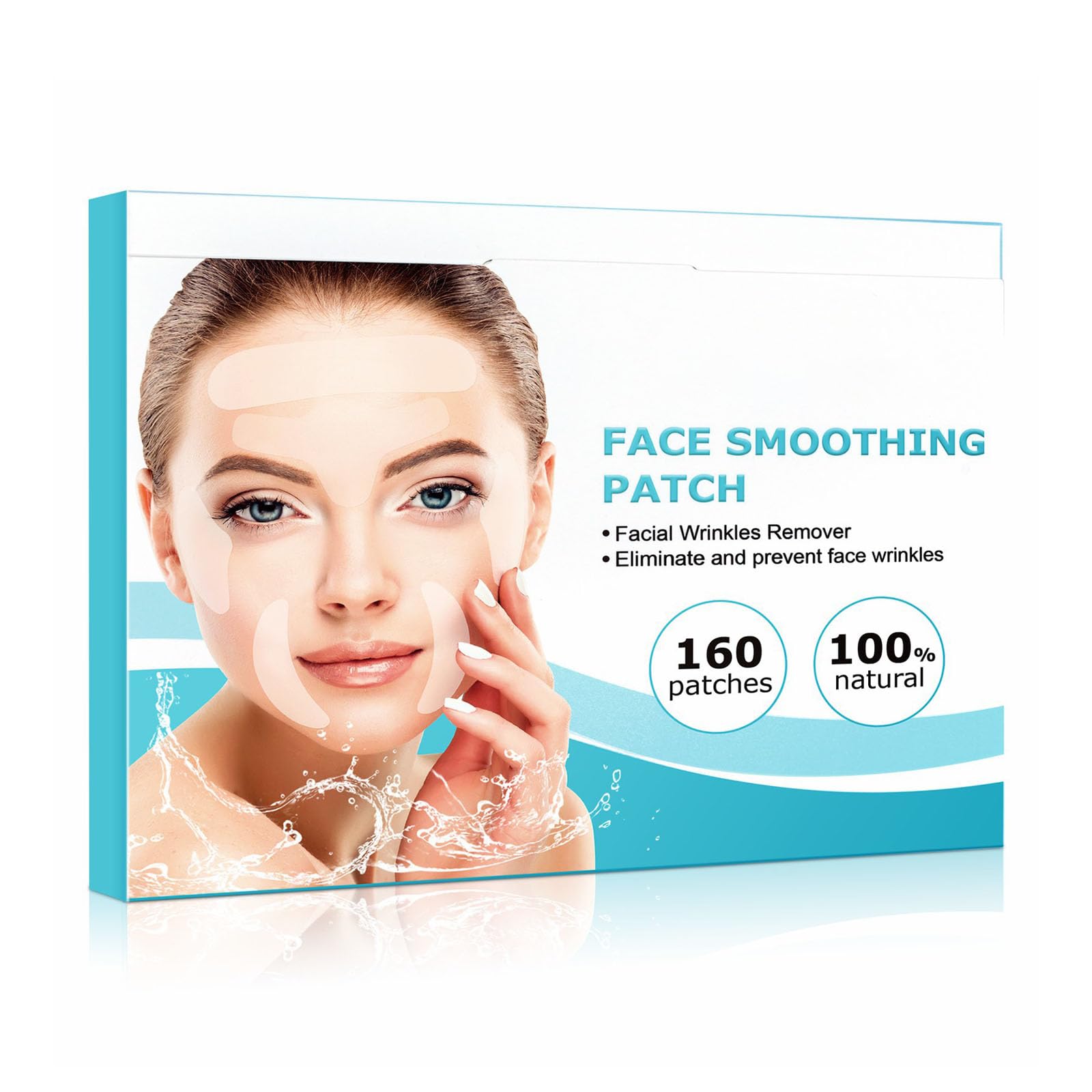Face Wrinkle Patches 160 Pieces Wrinkle Remover Strips Pure Collagen Anti Wrinkle Patches Facial Patches for Wrinkles, Face Tape for Smooth Eye,Mouth,Forehead Wrinkles-Reduces Wrinkles, Nourishes Skin