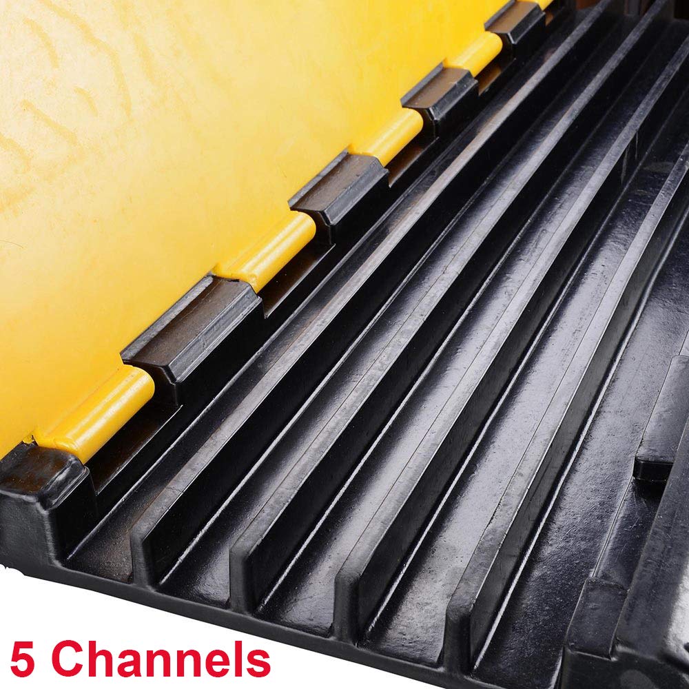 Reliancer 5 Channel Rubber Cable Protector Ramp Traffic Speed Bump