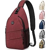 Pritent Crossbody Bags for Women Men Trendy Sling Bag Backpack Casual Chest Bag with Convertible Shoulder Strap