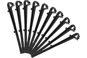 ABOOFAN Black Plastic Gutter Guard Clips 20Pcs 6-Inch Fixing Hooks for Gutter Brush