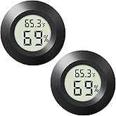 WWHAKO 2-Pack Mini Hygrometer Indoor Humidity Meter Digital Thermometer | Small Digital LCD Monitor Thermometer Temperature Gauge Humidity Sensor (℉) or (℃) for Reptile Thermostat, Jars