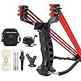 Obert Fishing Reel Slingshot Catapult with Hunting Fish Fishing Broadheads Wristband with Rubber Bands with Slingshot Bag