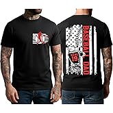 NAZENTI Personalized Baseball Mom Shirt - Custom Softball Number Shirts for Women, Football Dad Shirt, Sport Gift for Dad Mom