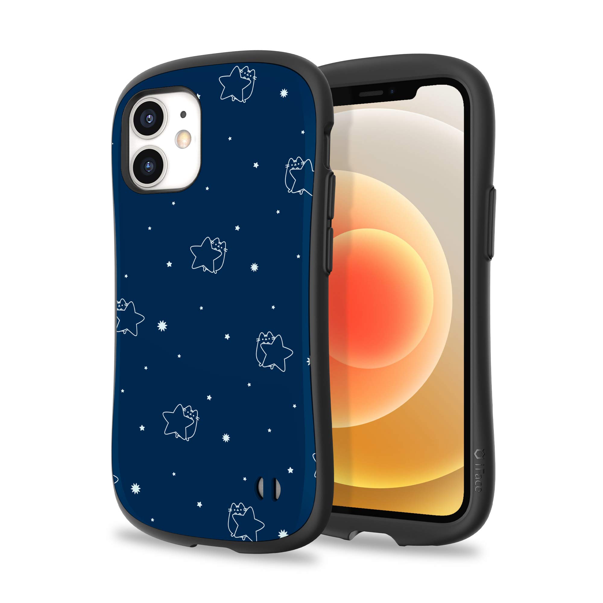 iFace x Pusheen First Class Designed for iPhone 12 mini (5.4") – Cute Shockproof Dual Layer [Hard Shell + Bumper] Phone Case – Stars