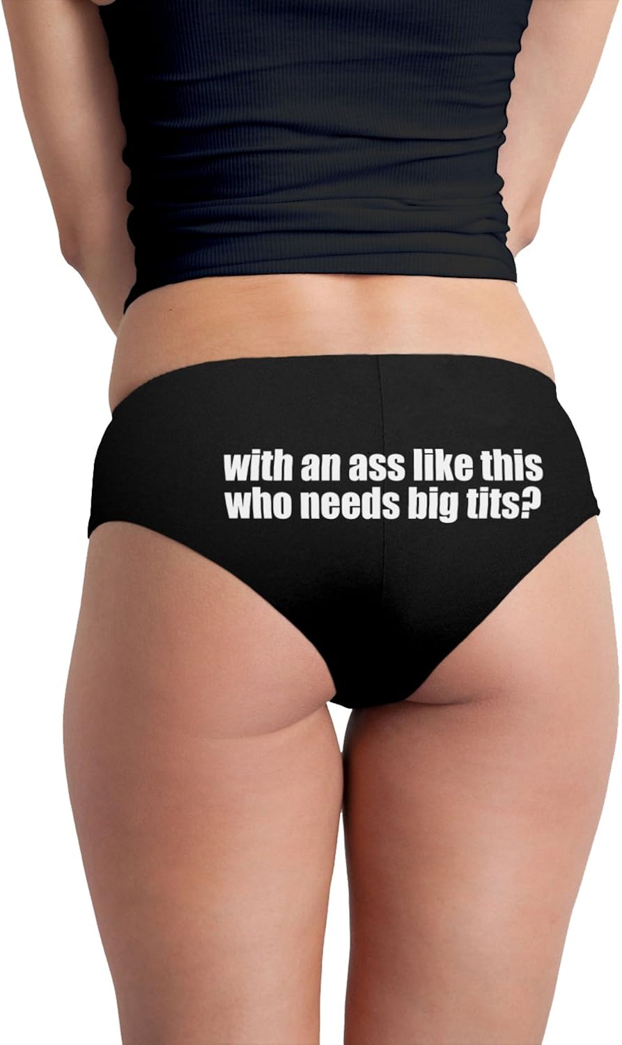with an Ass Like This Who Needs Big Tits Funny Women's Boyshort Underwear Panties: Clothing
