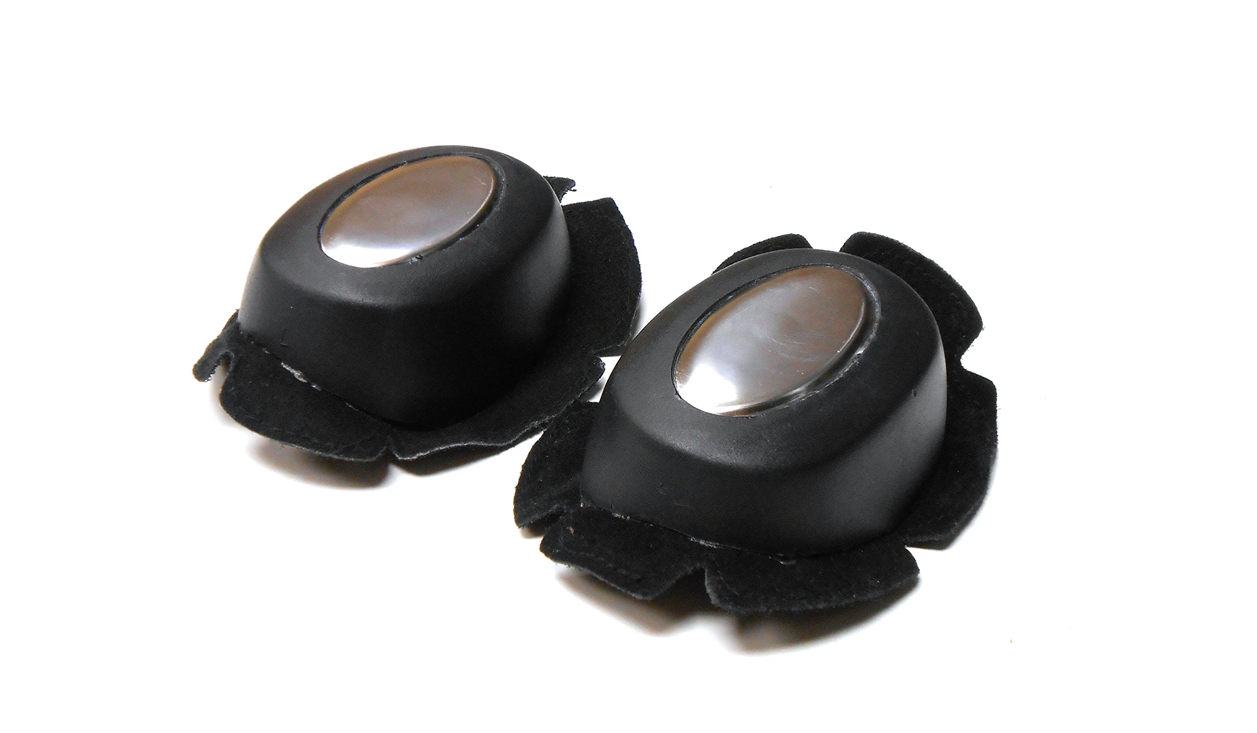 Quality Motorcycle Motorbike Knee Slider With Metal Plate. Pair.
